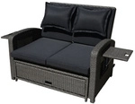 GARDEN PLEASURE Gartensofa &raquo;NIZZA&laquo;, Stahl, inkl. Auflagen, BxHxT: 117 x 93 x 74 cm
