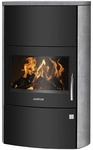 JUSTUS Kaminofen &raquo;Agero W+&laquo;, schwarz/grau, Speckstein, 7 kW