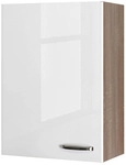 Flex-Well H&auml;ngeschrank &raquo;Valero&laquo;, Hochglanz Wei&szlig;/Sonoma Eiche, wei&szlig;,