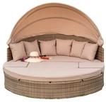 MERXX Relaxinsel &raquo;Riva&laquo;, Aluminium, inkl. Auflage - braun
