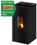 PEGASO Pelletofen &raquo;Vera 7&laquo;, schwarz, Stahl, 7 kW - grau
