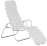 Gartenliege &raquo;Calypso&laquo;, 137x75x107cm, bis 110kg - weiss