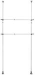 WENKO Kleiderstange Ma&szlig;e (B/T x H): je &Oslash; 3 x 75 - 120 cm