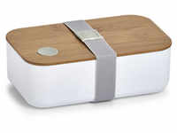 ZELLER Lunch-Box, Polypropylen/Bambus/Silikon - weiss