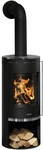 JUSTUS Kaminofen &raquo;Faro 2.0&laquo;, schwarz, Glas, 6 kW