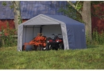 SHELTERLOGIC Folien-Ger&auml;tehaus, H (max) x B x T: 260 x 370 x 370 cm - grau
