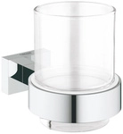 GROHE Glas &raquo;Essentials Cube&laquo;, Metall/Glas, chromfarben - silberfarben