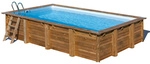 GRE Rechteckpool Set &raquo;Evora&laquo;, oval, BxLxH: 420 x 620 x 133 cm - braun