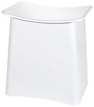 WENKO Badhocker, Kunststoff, H&ouml;he: 48 cm, wei&szlig; - weiss