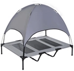 PawHut Hunde-Bett, BxL: 92 x 50 cm, grau/schwarz - bunt