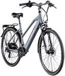 Z&Uuml;NDAPP E-Bike Damen, 28 zoll, 24-Gang - grau