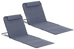 Outsunny Liege, BxHxT: 134 x 45 x 134 cm, Stahl/Polyethylen/Wolle - grau