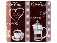 WENKO Multi-Platte »Kaffeeduft«, BxHxL: 56 x 0,5 x 50 cm, Glas/Silikon,...