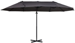 Outsunny Sonnenschirm, H&ouml;he: 250 cm, dunkelgrau