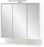 SCHILDMEYER Spiegelschrank &raquo;Flag&laquo;, HxT: 71,4 x 16 cm, 3-t&uuml;rig, wei&szlig; gl&auml;nzend -