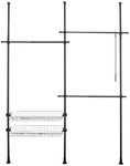 WENKO Teleskopstange, Ma&szlig;e (B x H x T): 164-215 x 165-300 x 38 cm