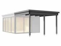 WEKA Anbau »Designhaus 412«, BxLxT: 114 x 325 x 325 cm,Holz - grau