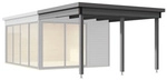 WEKA Anbau &raquo;Designhaus 412&laquo;, BxLxT: 114 x 325 x 325 cm,Holz - grau