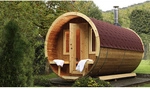 WOLFF FINNHAUS Fasssauna &raquo;De luxe Thermo&laquo;, Fichtenholz, beige, 6 Personen
