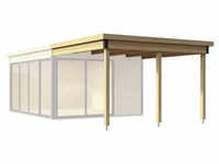 WEKA Anbau »Designhaus 412«, BxLxT: 114 x 325 x 325 cm,Holz - beige