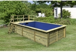 KARIBU Rechteckpool, braun, 17500 l, BxH: 353x125 cm