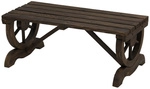 Outsunny Gartenbank, Holz, 2-Sitzer, BxHxT: 98 x 39,5 x 50 cm - braun