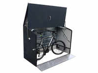 TEPRO Fahrradbox für bis zu 3 Fahrräder, abschließbar, anthrazit, Außenmaße
