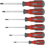 CONNEX Schraubendrehersatz, Stahl, T, 6-tlg., 475g - rot