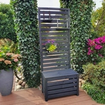 PROMADINO Spaliersichtschutz mit Staukasten, BxHxT: 70 x 180 x 40 cm, Kiefernholz -