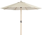 DOPPLER Sonnenschirm &raquo;Alu Wood&laquo;, &Oslash;xH: 350 x 264cm, Sonnenschutzfaktor: 80+ - beige