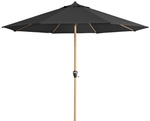 DOPPLER Sonnenschirm &raquo;Alu Wood&laquo;, &Oslash;xH: 350 x 264cm, Sonnenschutzfaktor: 80+ - grau