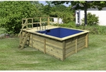 KARIBU Rechteckpool, braun, 9772 l, BxH: 353x125 cm