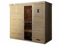 WEKA Sauna »Kemi 5«, ohne Ofen, 245 x 200 x 193 cm - braun