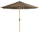 DOPPLER Sonnenschirm &raquo;Alu Wood&laquo;, &Oslash;xH: 350 x 264cm, Sonnenschutzfaktor: 80+ - beige