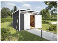 WEKA Gartenhaus »264«, Holz, BxHxT: 330 x 239 x 285 cm (Außenmaße) - grau