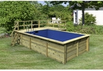 KARIBU Pool, Holz, 17500 l, BxH: 490.5x125 cm - braun
