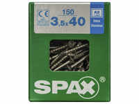 SPAX Edelstahlschraube, 3,5 mm, Edelstahl rostfrei, 150 Stk., TRX A2 3,5x40 L -
