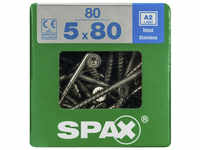 SPAX Edelstahlschraube, T-STAR plus, 80 Stk., 5 x 80 mm - silberfarben