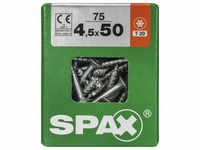 SPAX Universalschraube, 4,5 mm, Stahl, 75 Stk., TRX 4,5x50 L - silberfarben