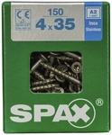 SPAX Edelstahlschraube, T-STAR plus, 150 Stk., 4 x 35 mm - silberfarben