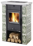 HAAS & SOHN Kaminofen &raquo;Tirol&laquo;, gr&uuml;n/weiss, Keramik, 6 kW, Zeit- und Dauerbrand