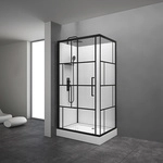 Marwell Komplettdusche &raquo;Bricks&laquo;, HxT: 225 x 80 cm - schwarz