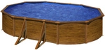 GRE Ovalpool, Holzoptik, BxHxL: 375 x 120 x 610 cm - braun