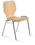 Mayer Sitzm&ouml;bel Stapelstuhl &raquo;2115&laquo;, BxL: 53 x 50 cm, Stahl/Holz - braun