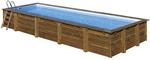GRE Echtholzpool Poolset , rechteckig, BxLxH: 427 x 1018 x 146 cm - braun