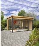WOLFF FINNHAUS Gartenhaus &raquo;Studio 44-D&laquo;, Holz, BxHxT: 438 x 239 x 340 cm