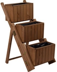 DOBAR Pflanzentreppe, BxHxL: 41 cm x 85 cm x 55 cm, Holz - braun