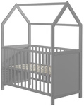 roba Babybett, (BxL): 65,5 cm x 124,5 cm, Holz, taupe - braun