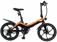 BLAUPUNKT E-Bike Faltrad »Fiene«, 20 Zoll, 6-Gang - orange