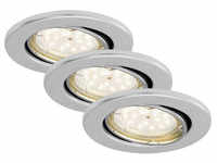 BRILONER LED-Einbauleuchte »FLAT IN«, ∅: 8,6 cm, Höhe: 7 cm, 15 W - silberfarben